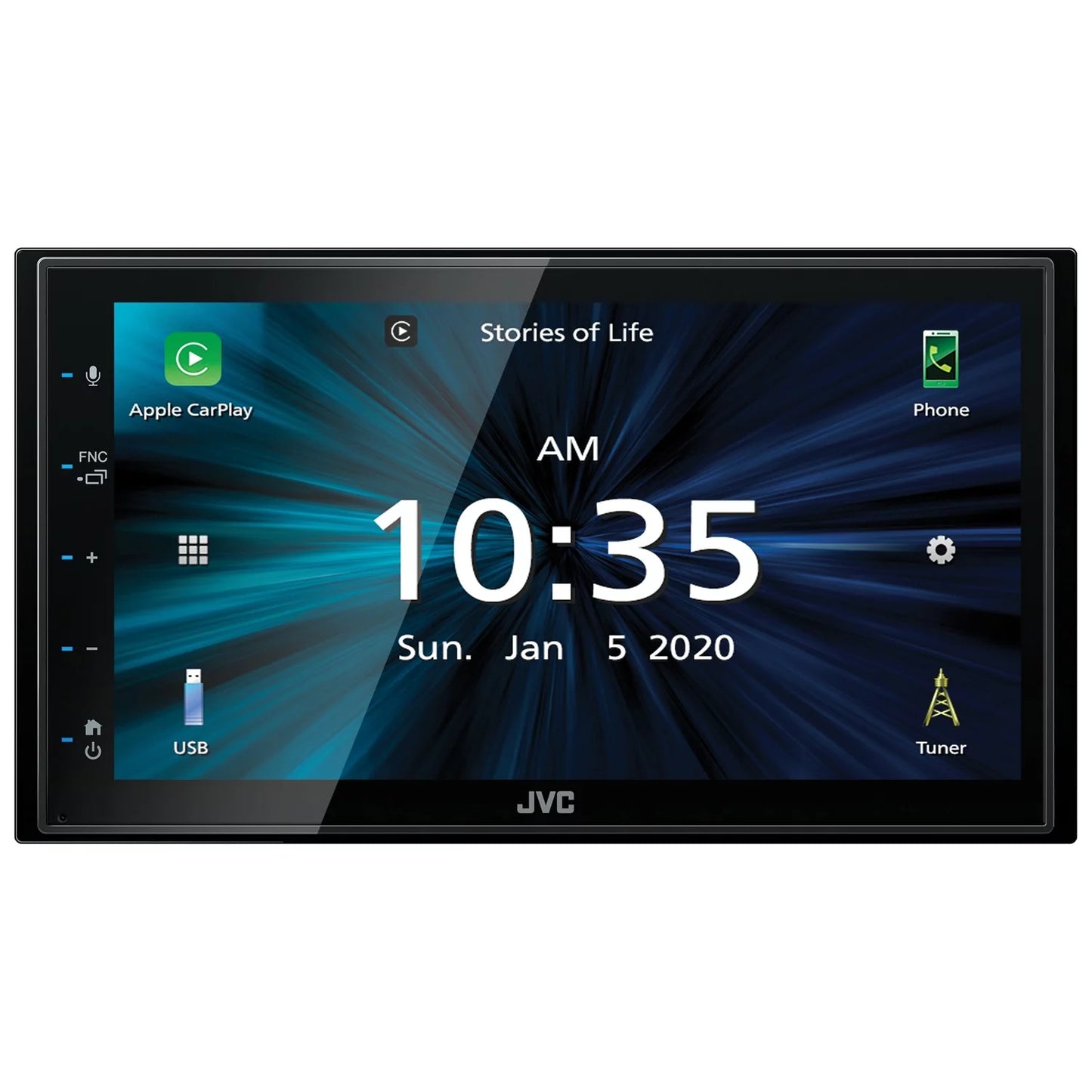 Restored premium jvc mobile kw-m56bt 6.8" double din in-dash all-digital multimedia receiver with bluetooth, apple carplay, android auto, and siriusxm ready (refurbished)