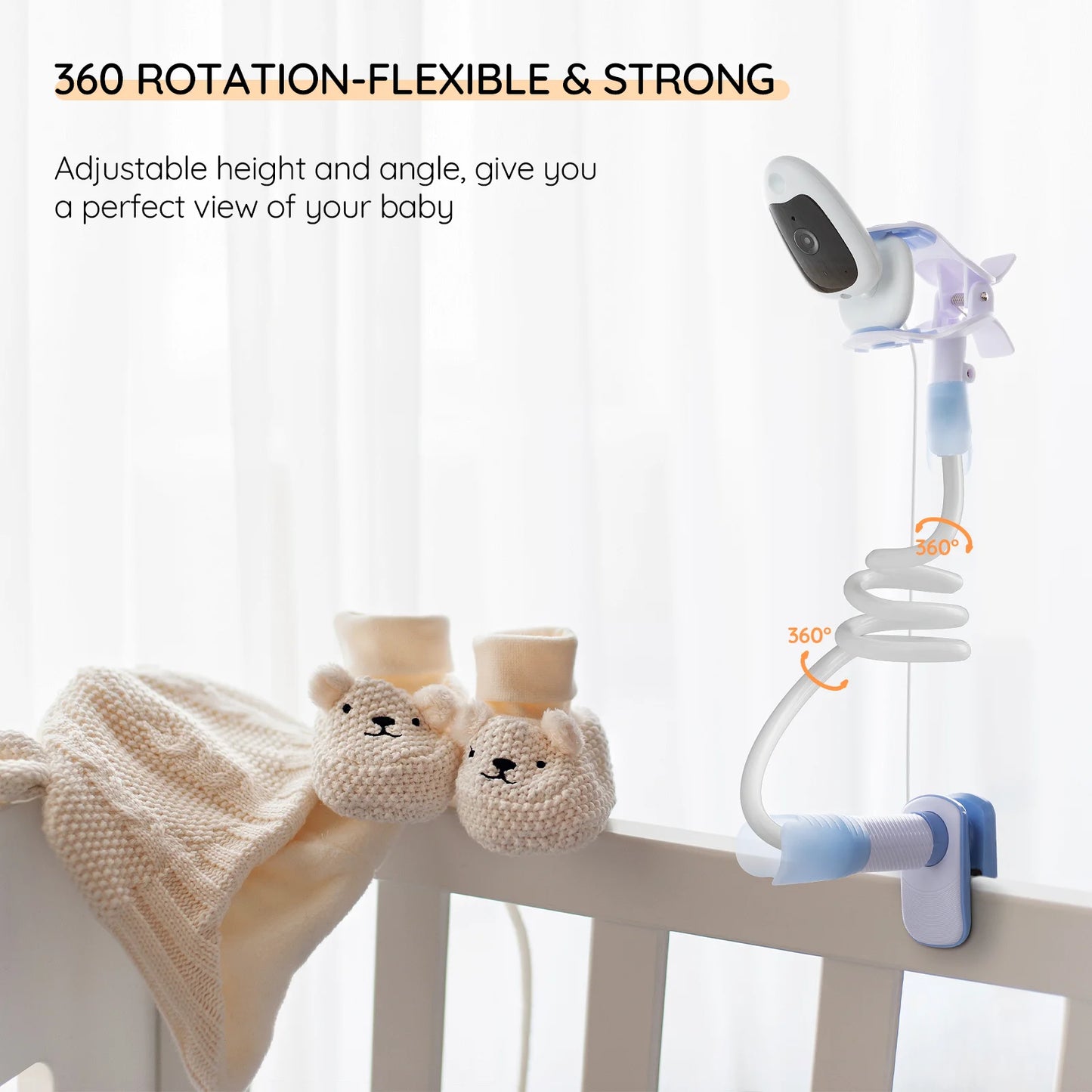 Boifun baby monitor with camera and audio, no wifi, vox mode, night vision, 3.2'' hd screen, two-way audio, baby camera