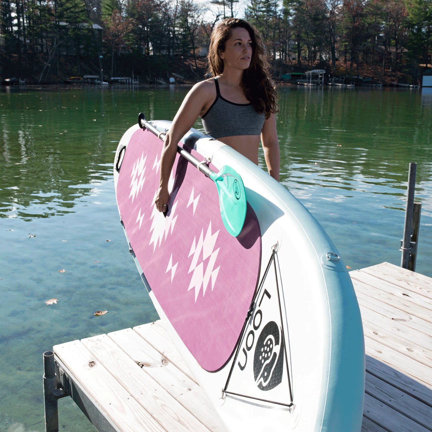 Feather light fit 10'8" inflatable yoga paddle board