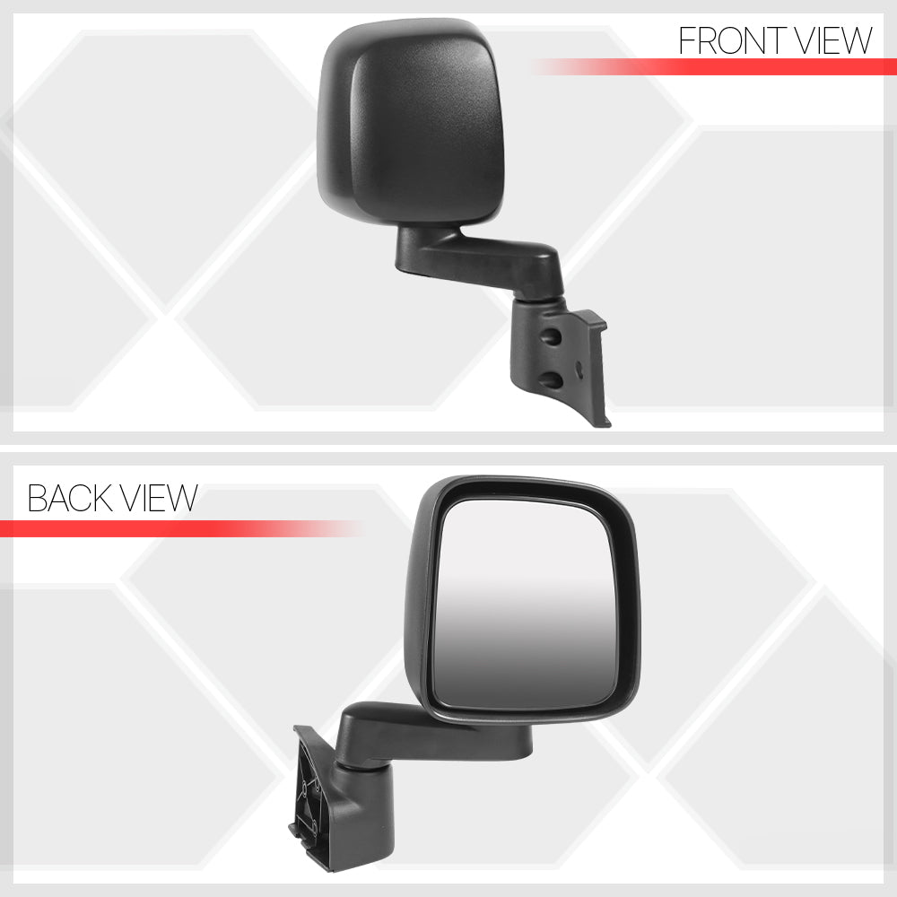 [right]passenger side manual foldable replacement mirror for 03-06 jeep wrangler 04 05 fits select: 2003-2006 jeep wrangler / tj