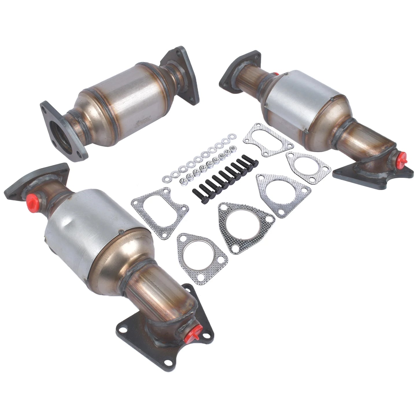 Geluoxi catalytic converters set replacement for 2005-2008 honda pilot 3.5l 45106-45107-45108