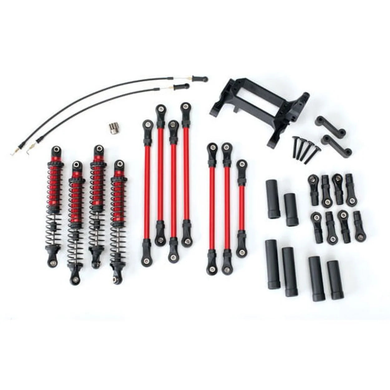 Traxxas trx-4 long arm lift kit, red 8140r