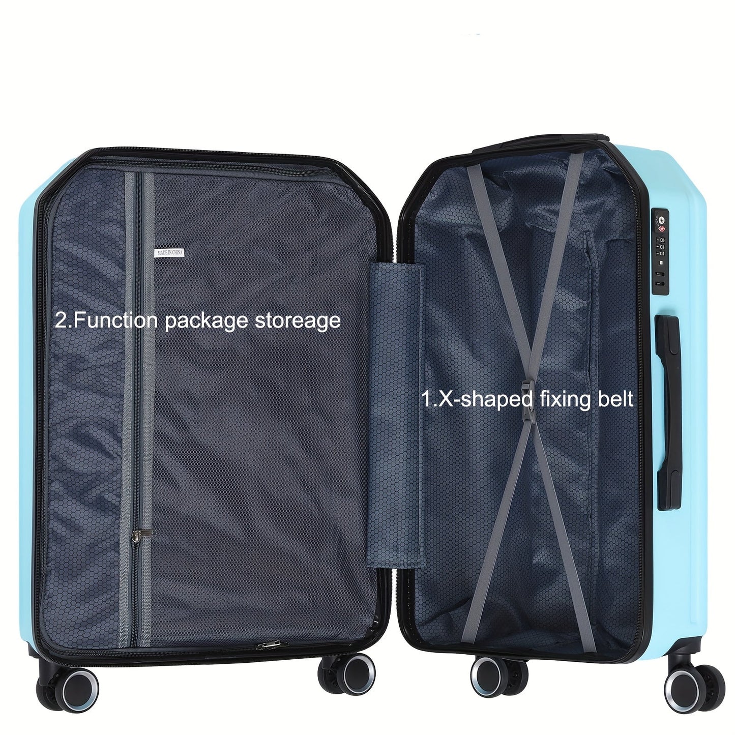 Travelhouse hardshell luggage 3-piece set: suitcases with spinner wheels and tsa lock in 20in, 24in, and 28in – designed for women