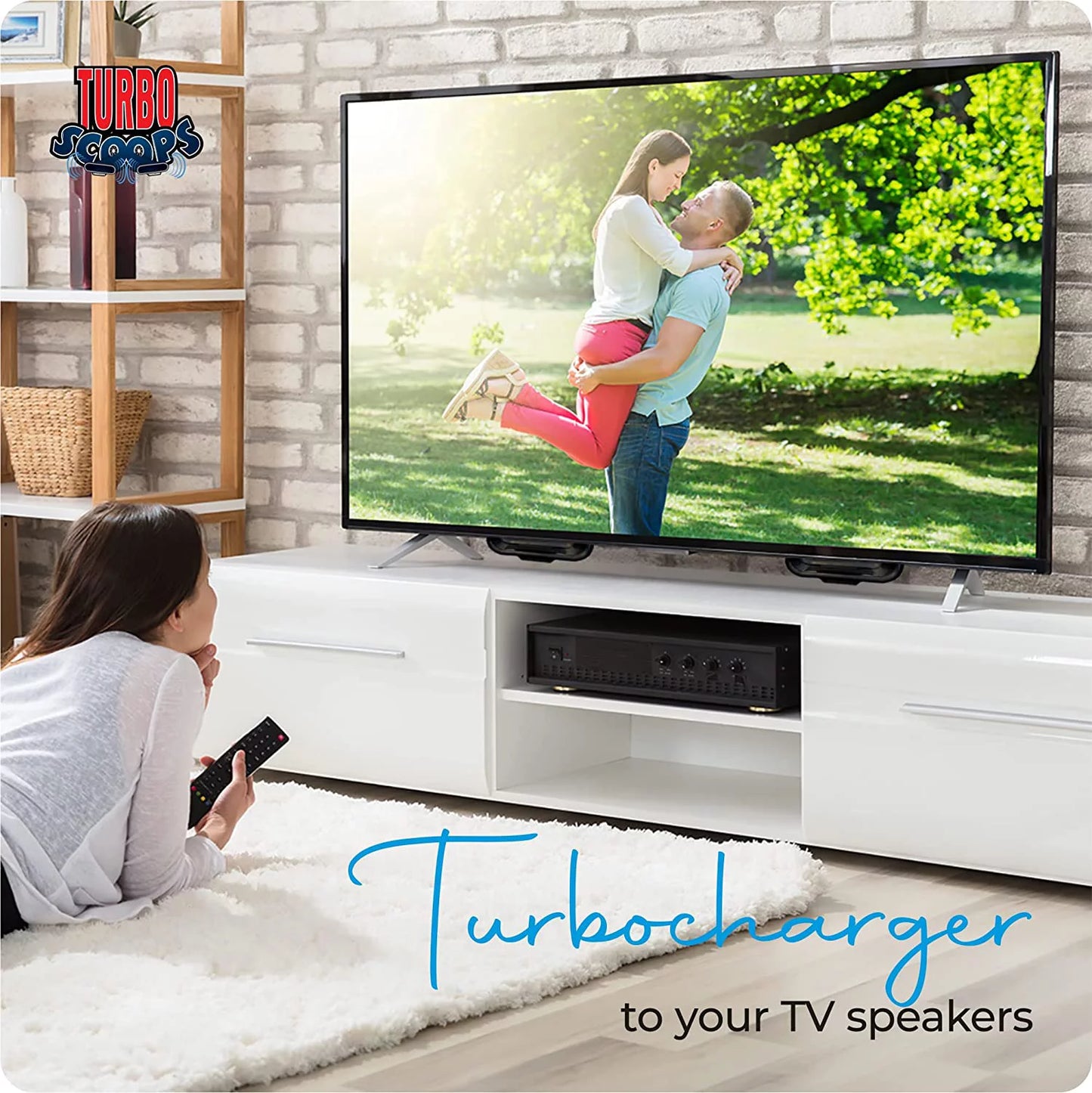 Turboscoops tv sound bar alternative redirects sound directly toward you and not the floor for crisp audio. great