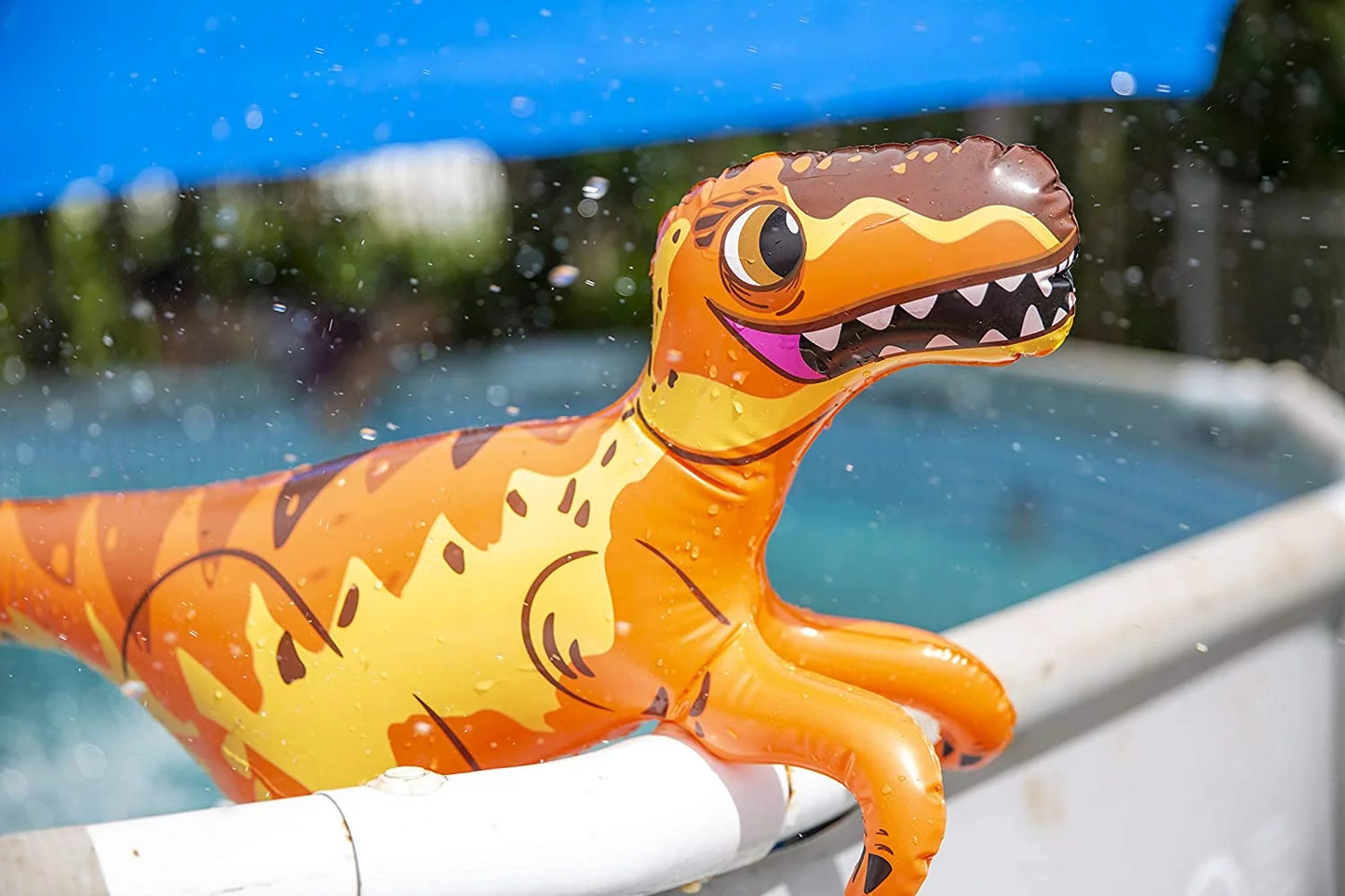 Dazmers | inflatable dinosaur toys set with pump - dinosaur playset t-rex