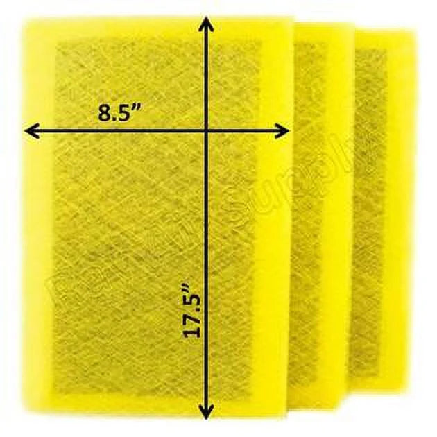 Rayair supply 10x20 replacement filter pads compatible with micropower guard air cleaner (3 pack)