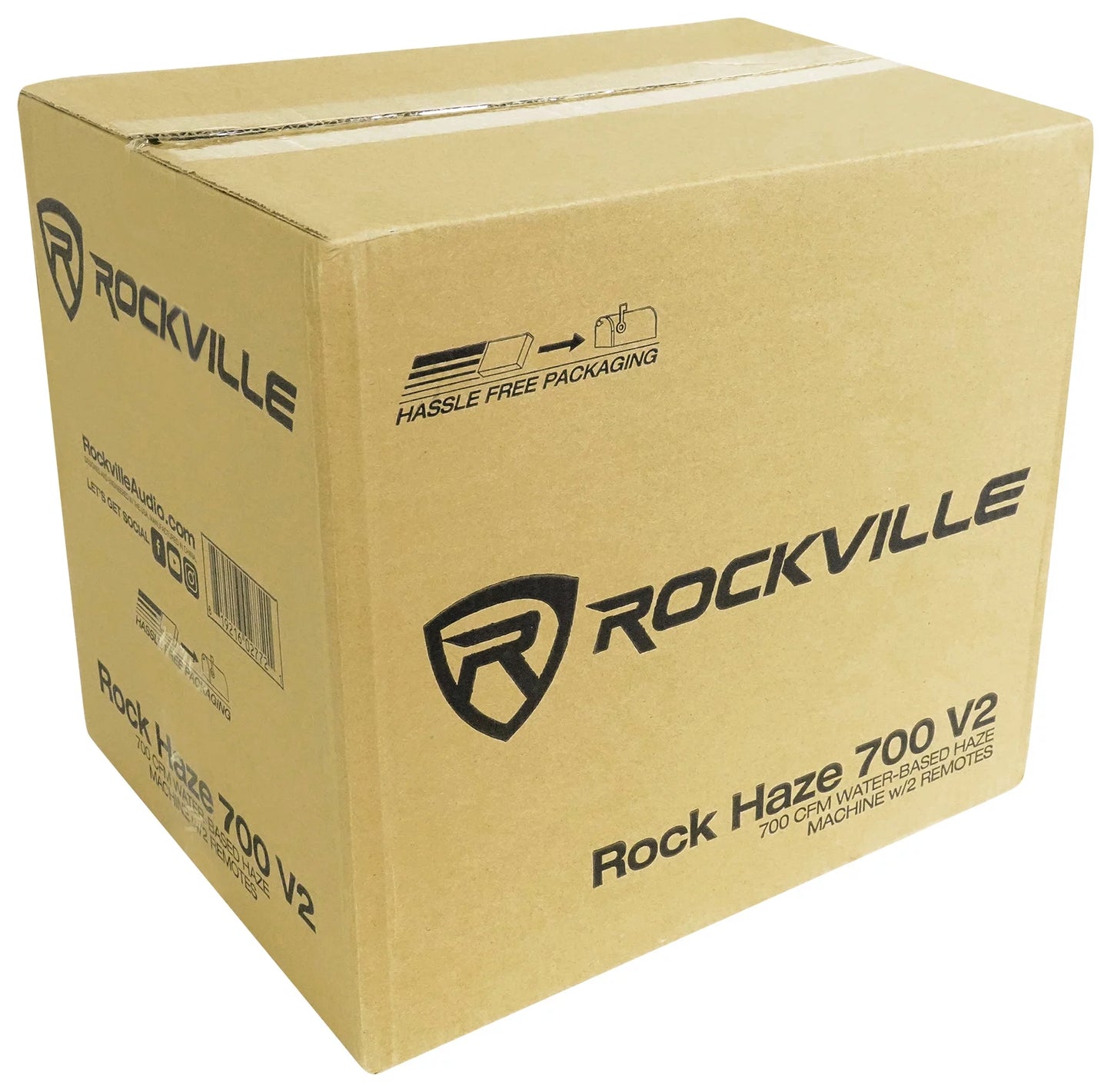 Rockville rockhaze 700 cfm dmx haze machine water based dj/club hazer and (2) remotes