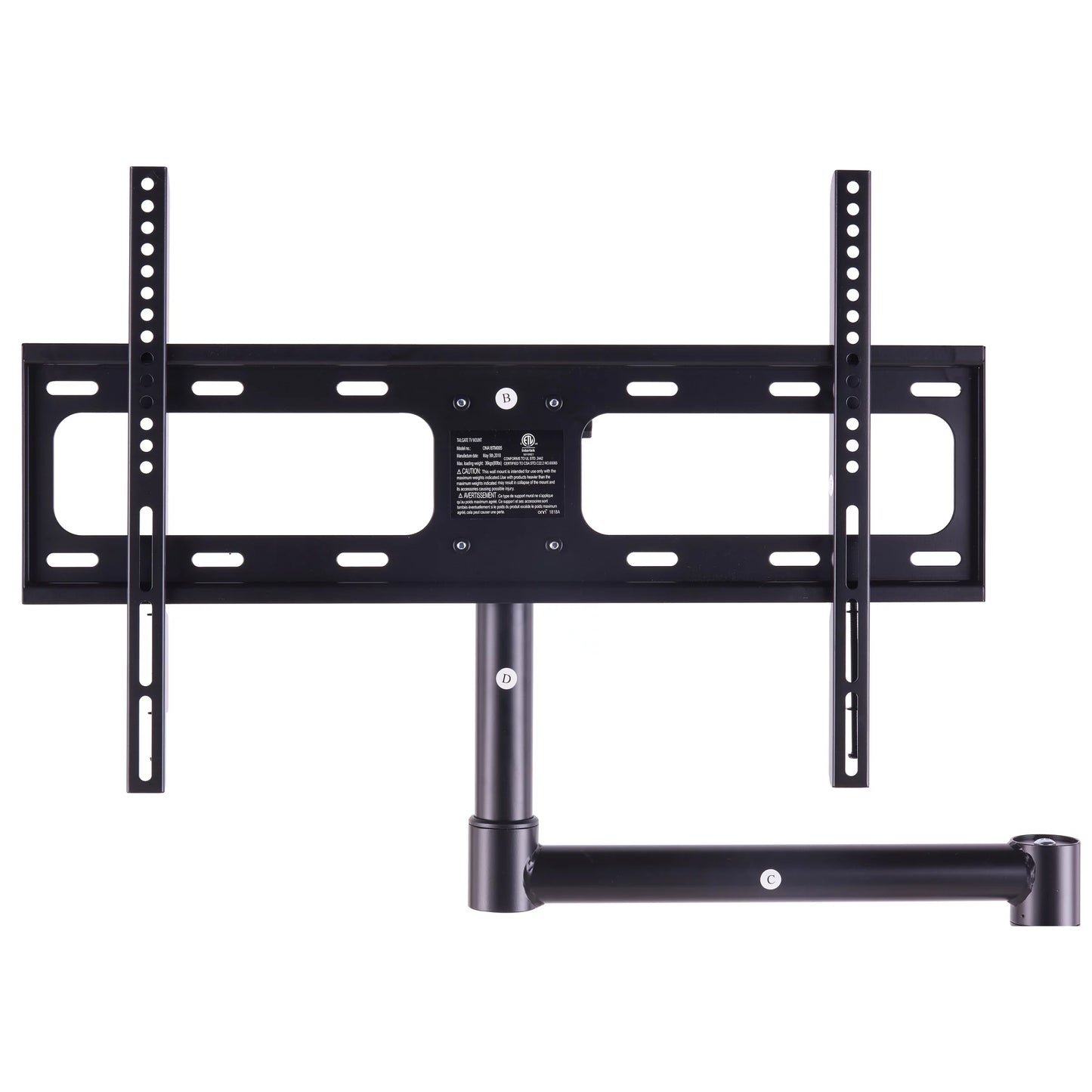 Onn tailgate television mount, black for tvs 32"-60"