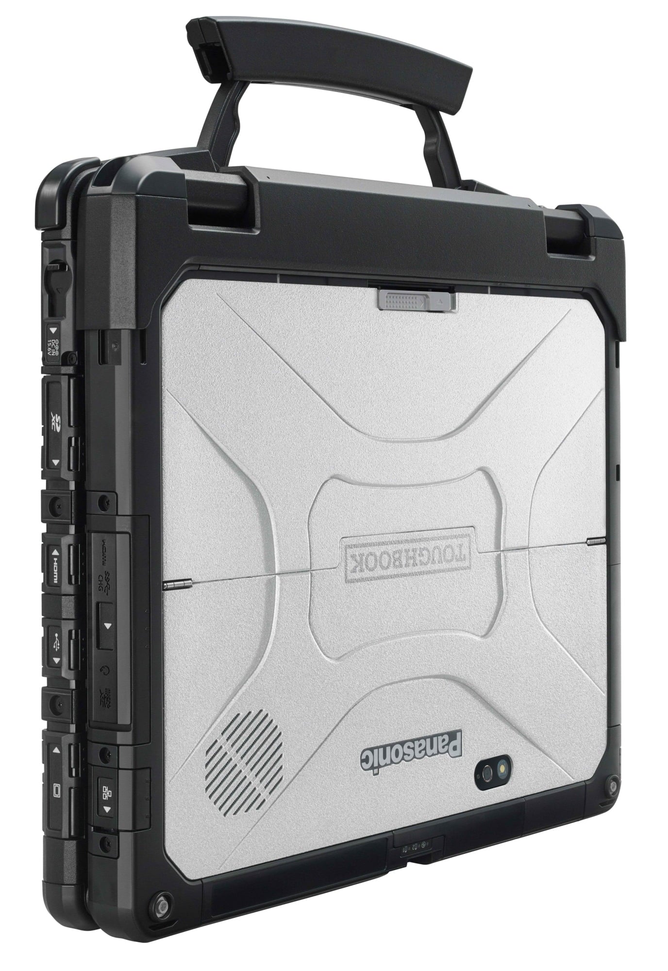 Fully rugged 12" panasonic toughbook cf-33, intel i5-7300u, 256gb ssd, 8gb ram, win11, wifi, bluetooth, serial port, dual-touchscreen, dual-battery, dual-camera, ultra-bright display, 1-yr warranty