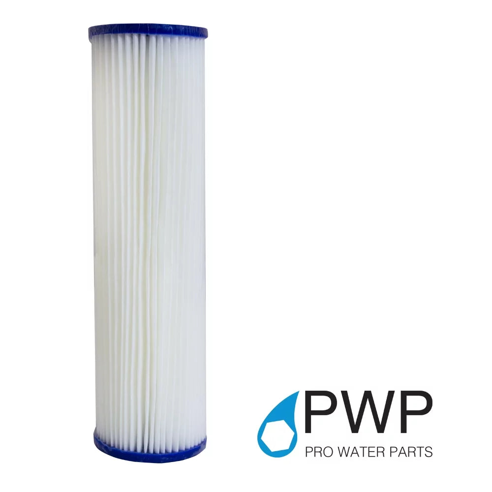 Pleated polypropylene water filter cartridge 2.5x10" 10 micron 25 pack