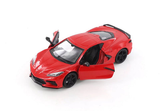 2020 chevy corvette c8 stingray, red - showcasts 79360/16d - 1/24 scale diecast model toy car