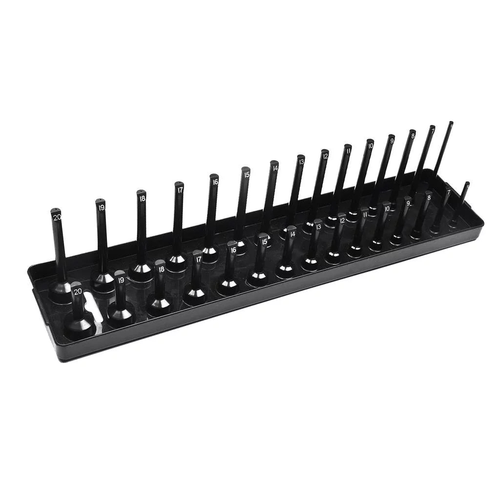 S/set metric socket tray rack holder storage tool organizer 1/4'' 3/8'' 1/2''