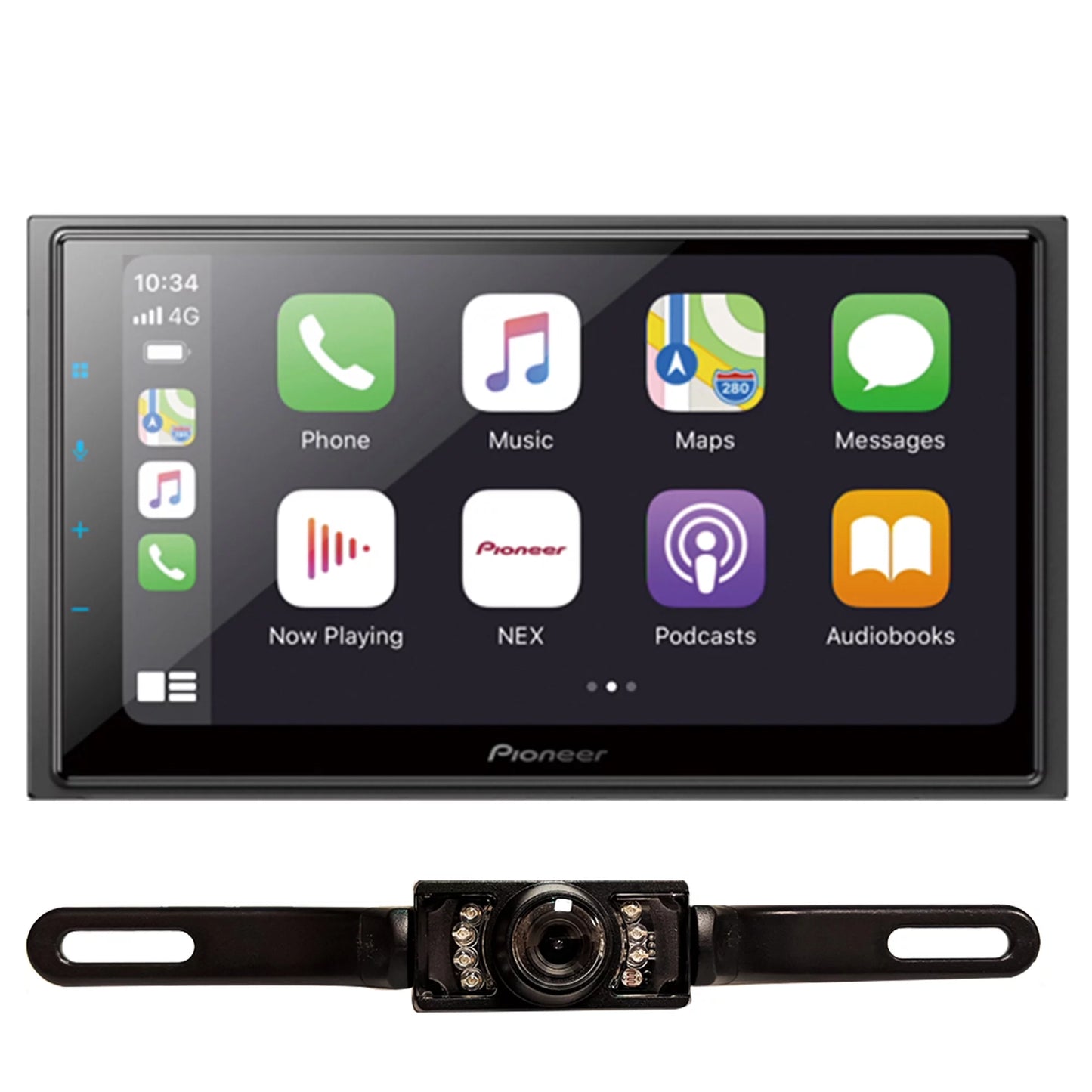 New pioneer dmh-w4660nex 6.8" mechless digital media receiver & license plate cam