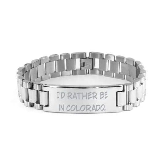 Amangny i'd rather be in colorado. ladder bracelet, colorado engraved bracelet, inspire for colorado