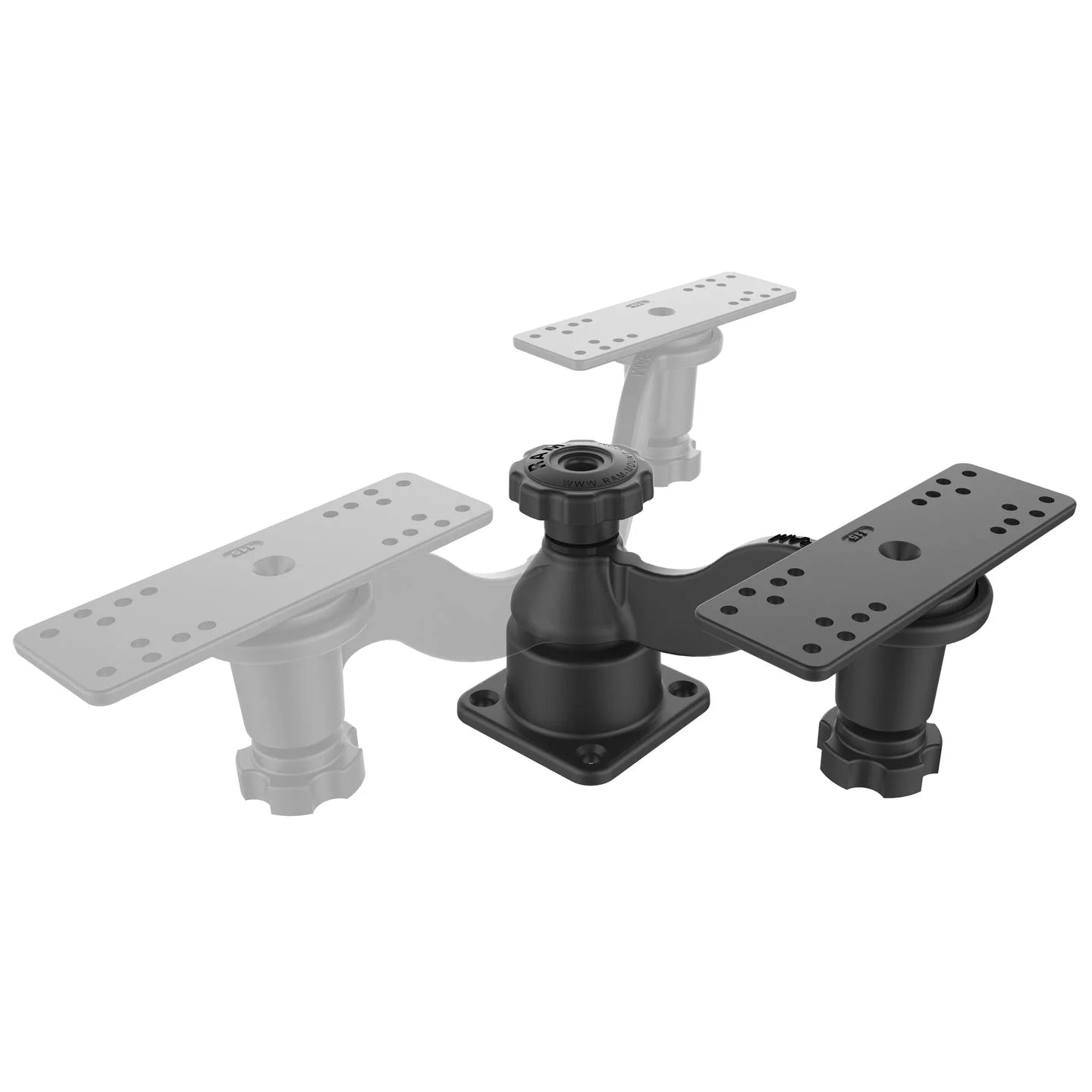 Ram mounts horizontal 6" swing arm mount for fishfinders & plotters