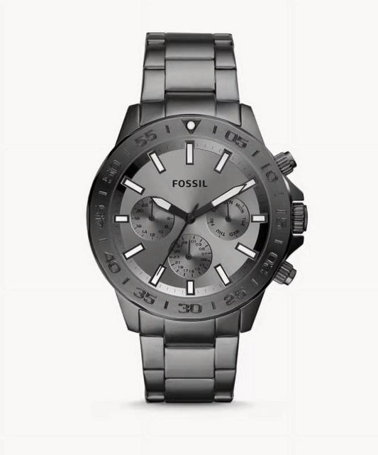 Fossil bq2491 bannon multifunction smoke stainless steel watch