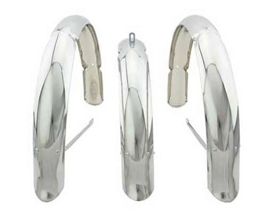 26" flared stander conversion kit fender set chrome. 26" beach cruiser. trike fender set tricyle fender set