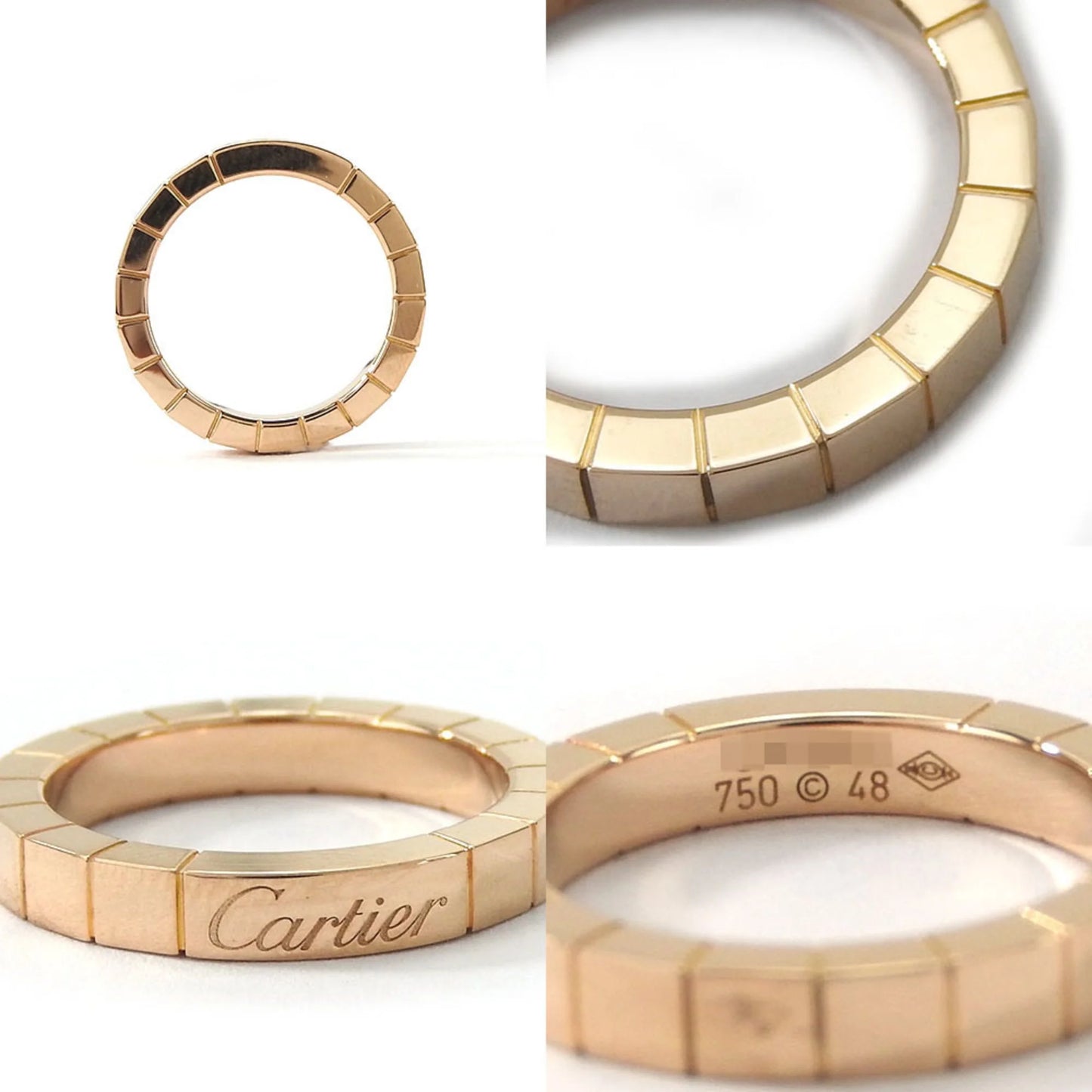 Pre-owned cartier ring raniere 48 au750 k18 pg pink gold approx. 5.4g wedding accessories women's ring wedding (good)