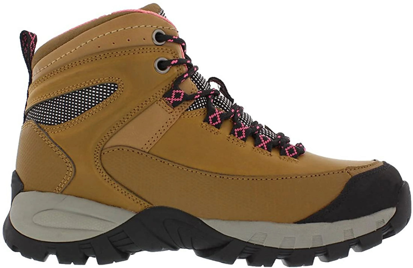 Otah otah forestier womens waterproof hiking mid-cut camel/pink boots size 8, color: camel/pink