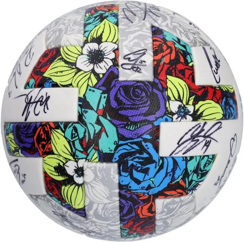 San jose earthquakes match-used soccer ball from the 2022 mls season with 25 signatures - ba88054 - fanatics authentic certified