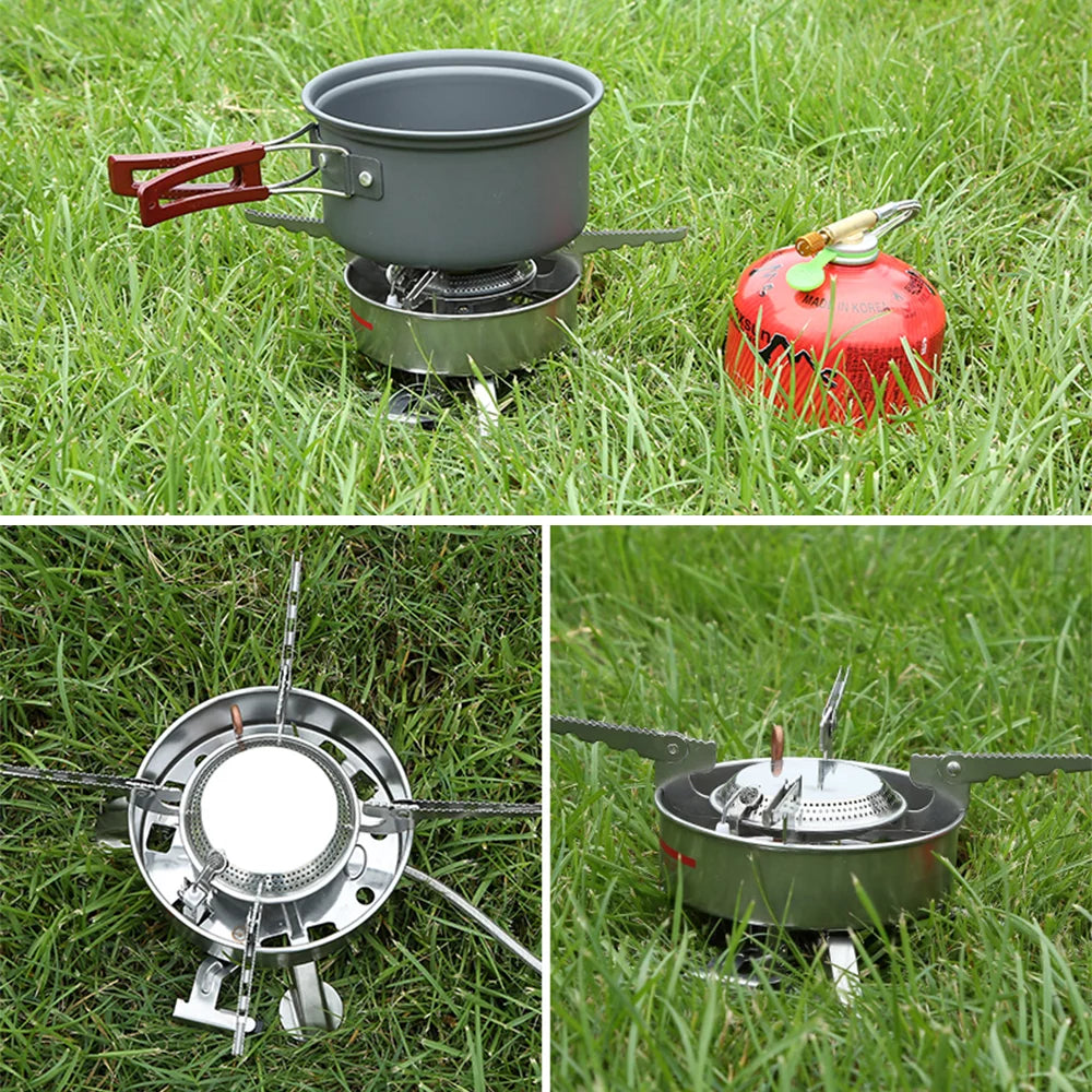 Brs-10 outdoor portable camping picnic split-type stainless steel butane gas cooker big power