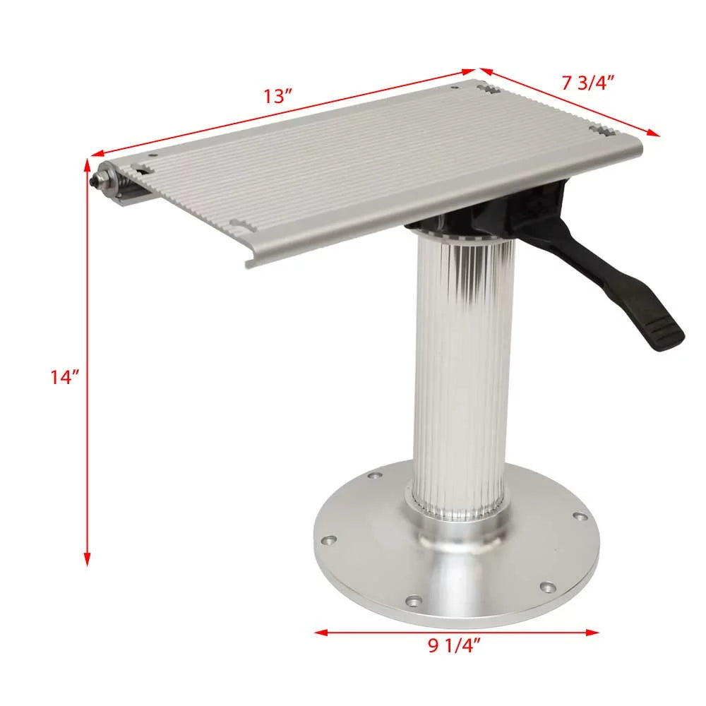 Garelick boat seat swivel slide pedestal | 14 inch polished aluminum