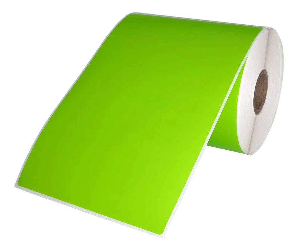 4 rolls 4"x6" green color direct thermal shipping label compatible with zebra eltron printers