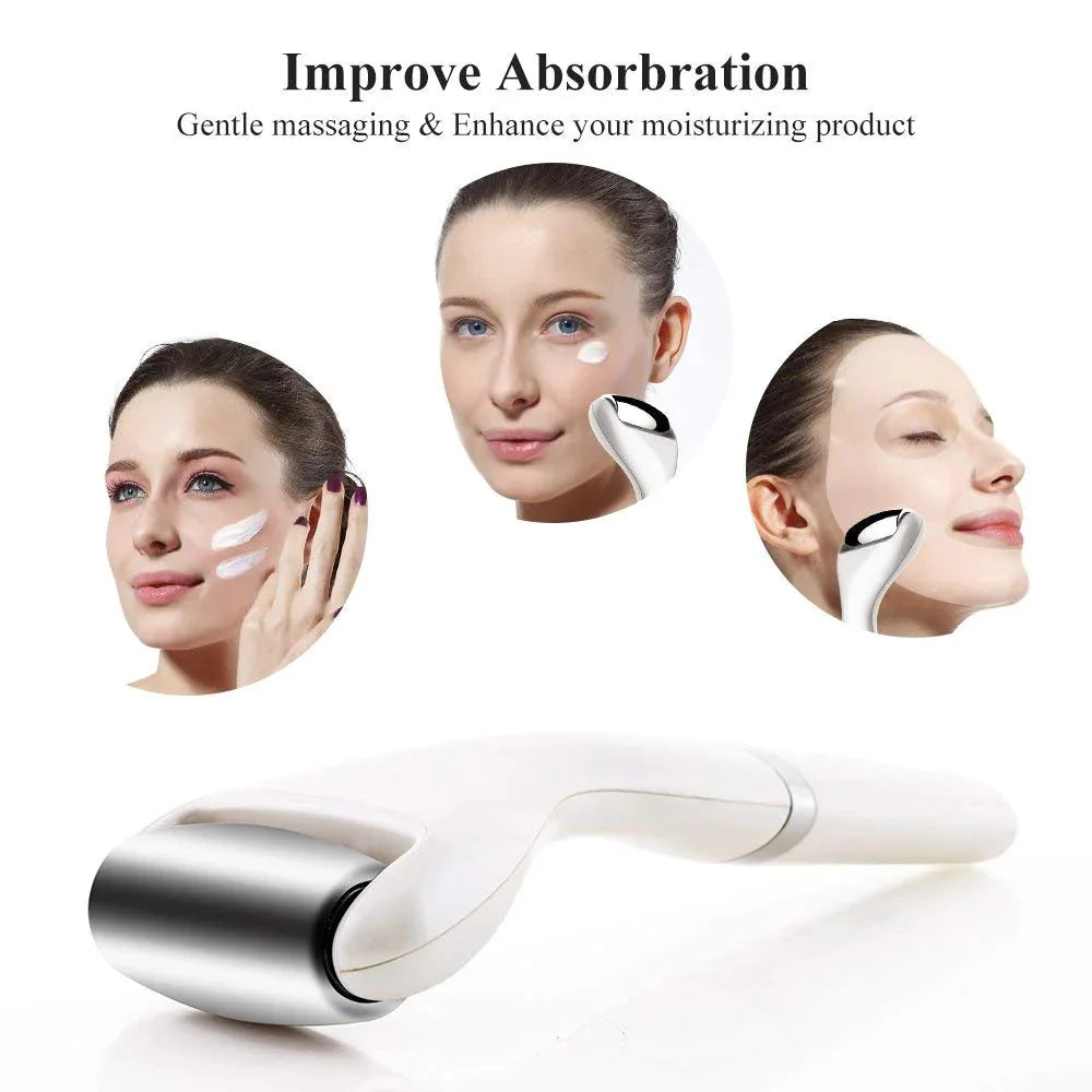 Touchbeauty anti-aging face body massager with stainless steel roller