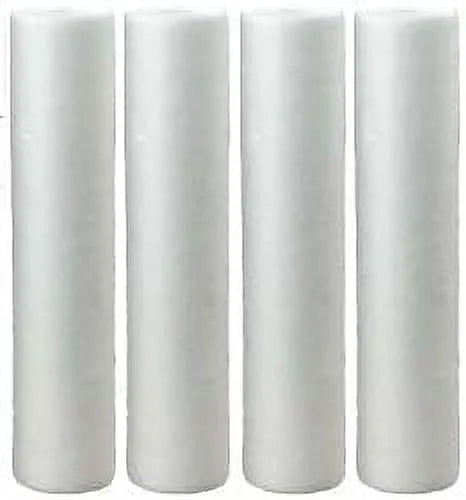 10 micron 20 inch x 4.5 inch | 4-pack spun polypropylene whole house sediment water filter replacement cartridge | compatible with hydronix sdc-45-2010, home water filter