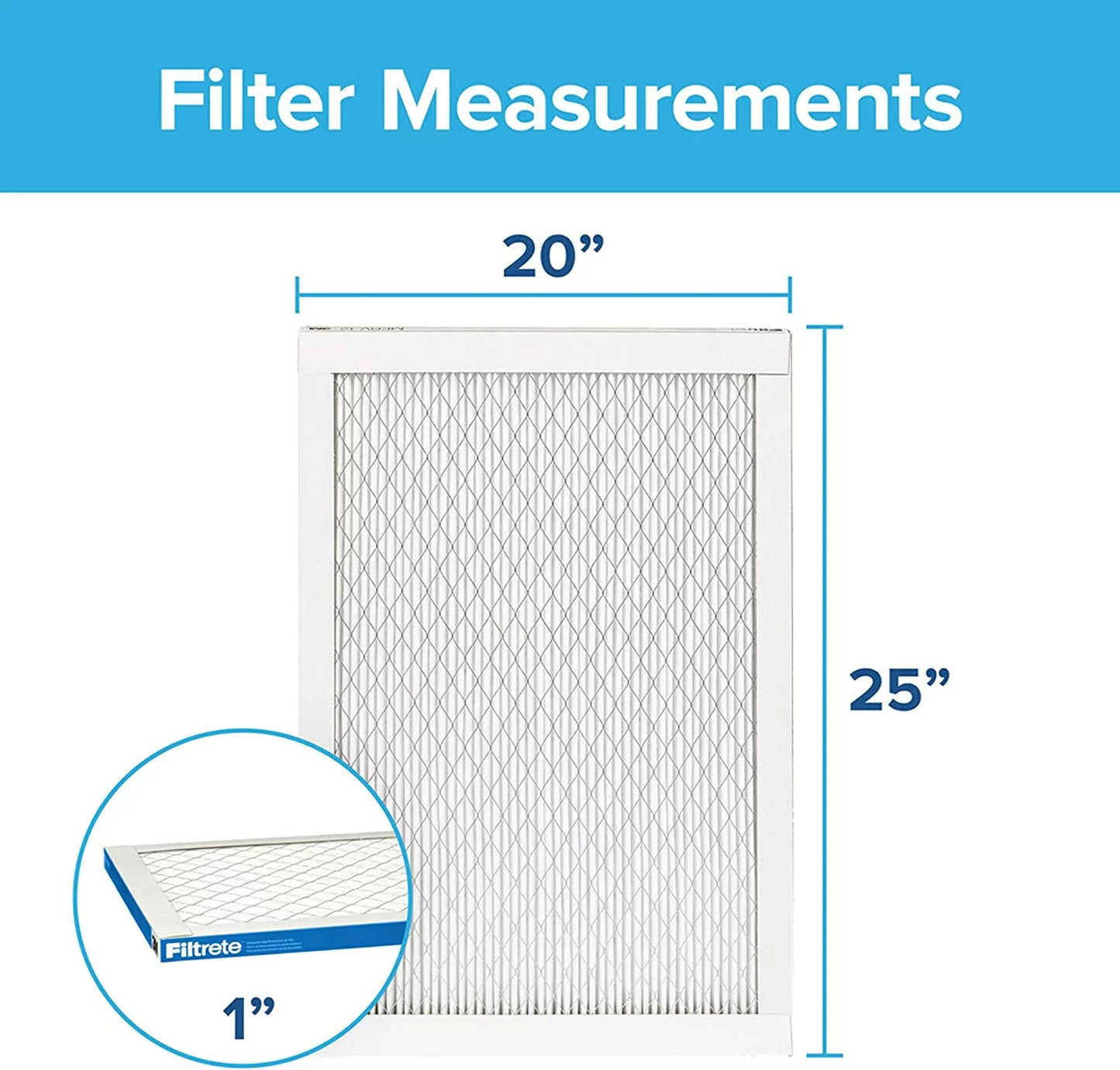 Filtrete 20x25x1, ac furnace air filter, mpr 1900, healthy living ultimate allergen, 4-pack (exact dimensions 19.69 x 24.69 x 0.78)