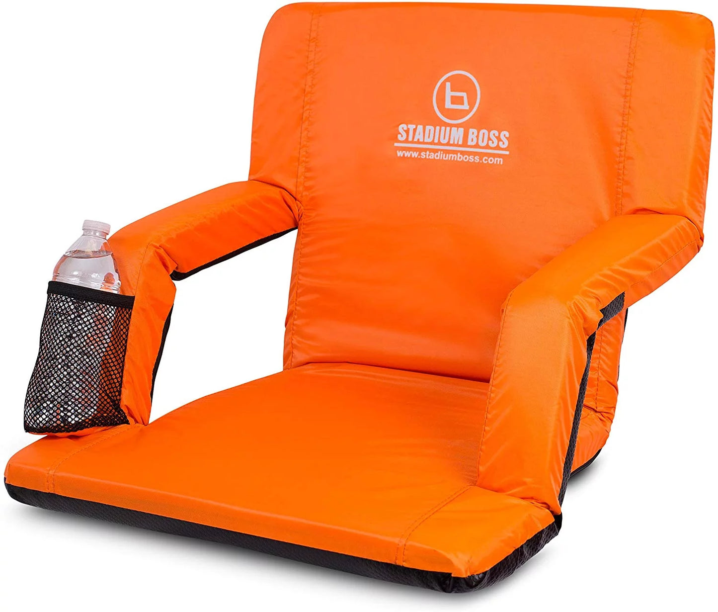 Stadium boss stadium seat reclining bleacher chair folding - orange