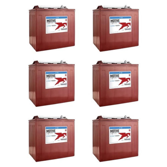 6-volt golf cart batteries - trojan battery 6v/225ah t-105 (6-pack, 36v)