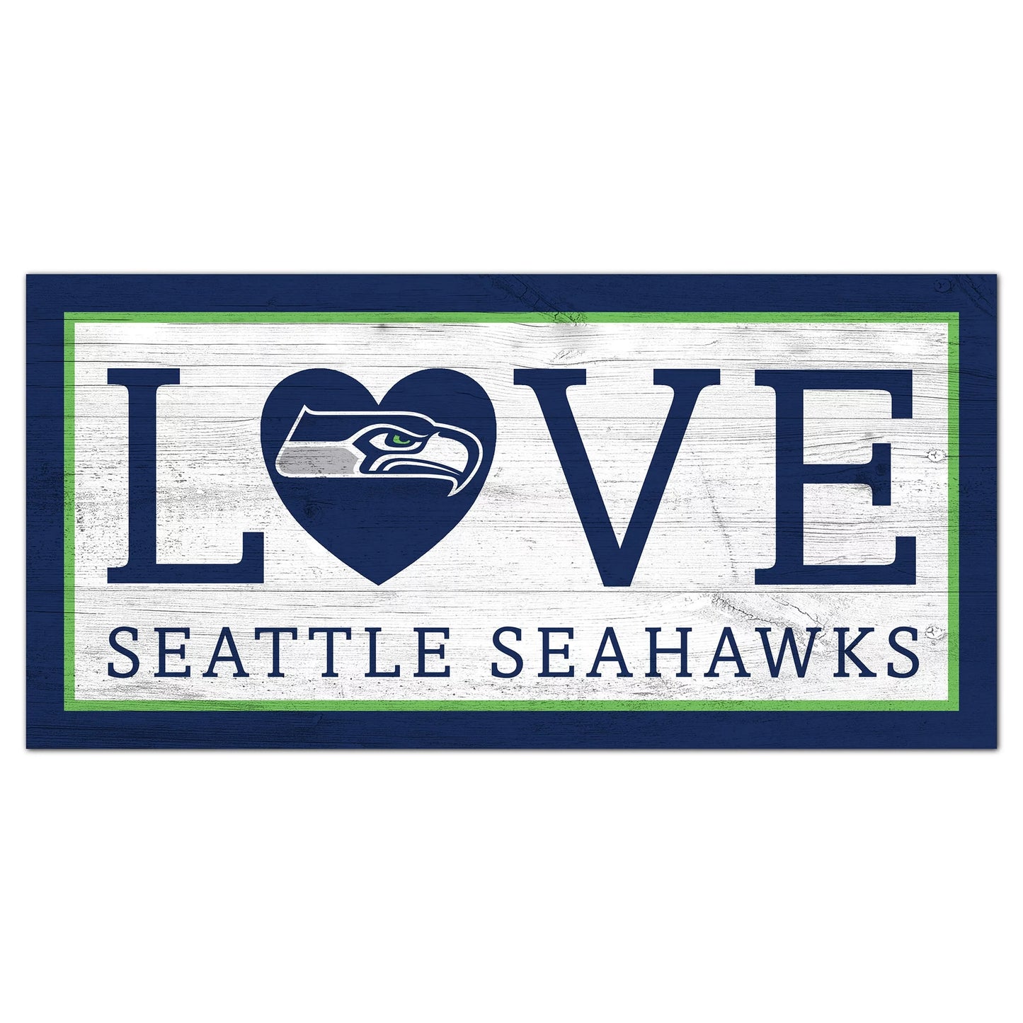 Seattle seahawks 6'' x 12'' team love sign