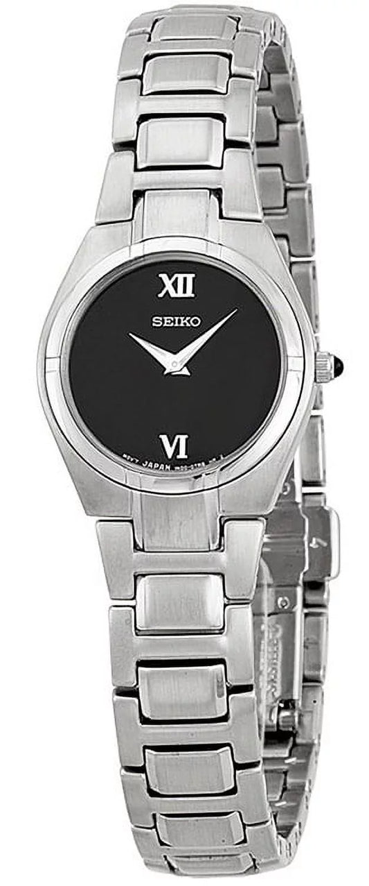 Seiko women's black dial bracelet watch sujd53