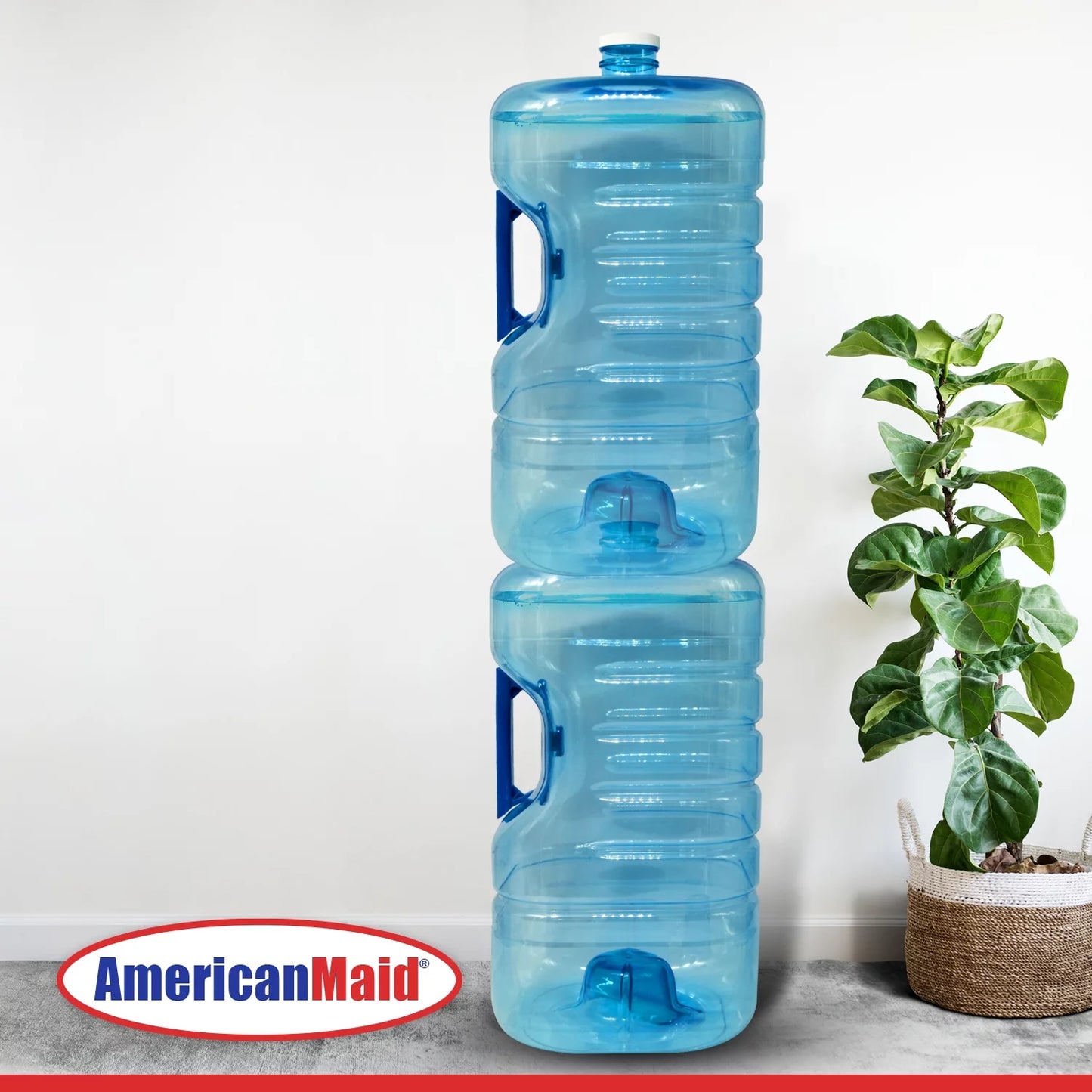 American maid 5 gallon square stackable water bottle, pack 2