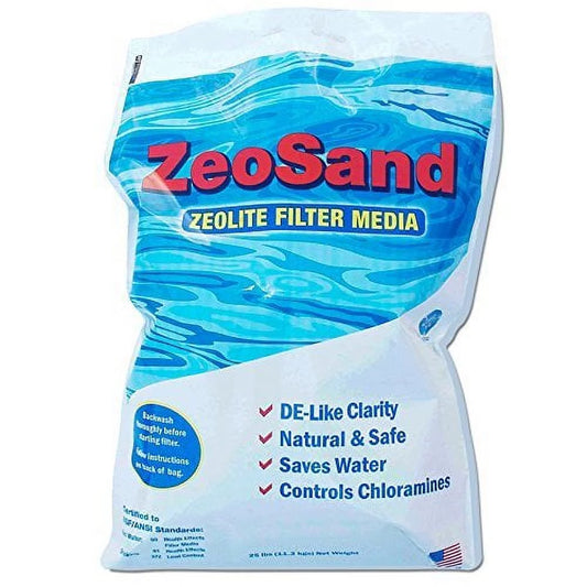 Zeo, zeosand 50lb swimming pool sand replacement, alternative filter media, white (includes 25lb x 2)