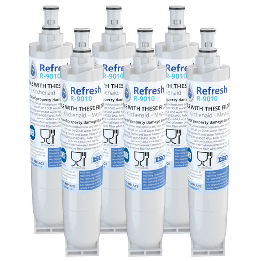 Replacement water filter filter for whirlpool 4396508 / r-9010 (6-pack) -by refresh