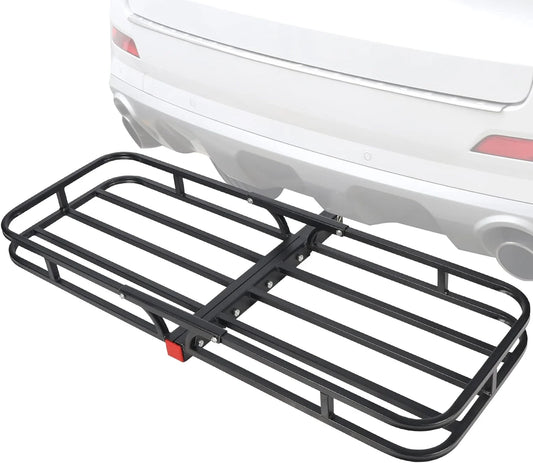 Redcamp folding hitch cargo carrier basket 500 lbs, 53" x 19.3" x 4" trailer hitch luggage rack for suv, truck, cars, small