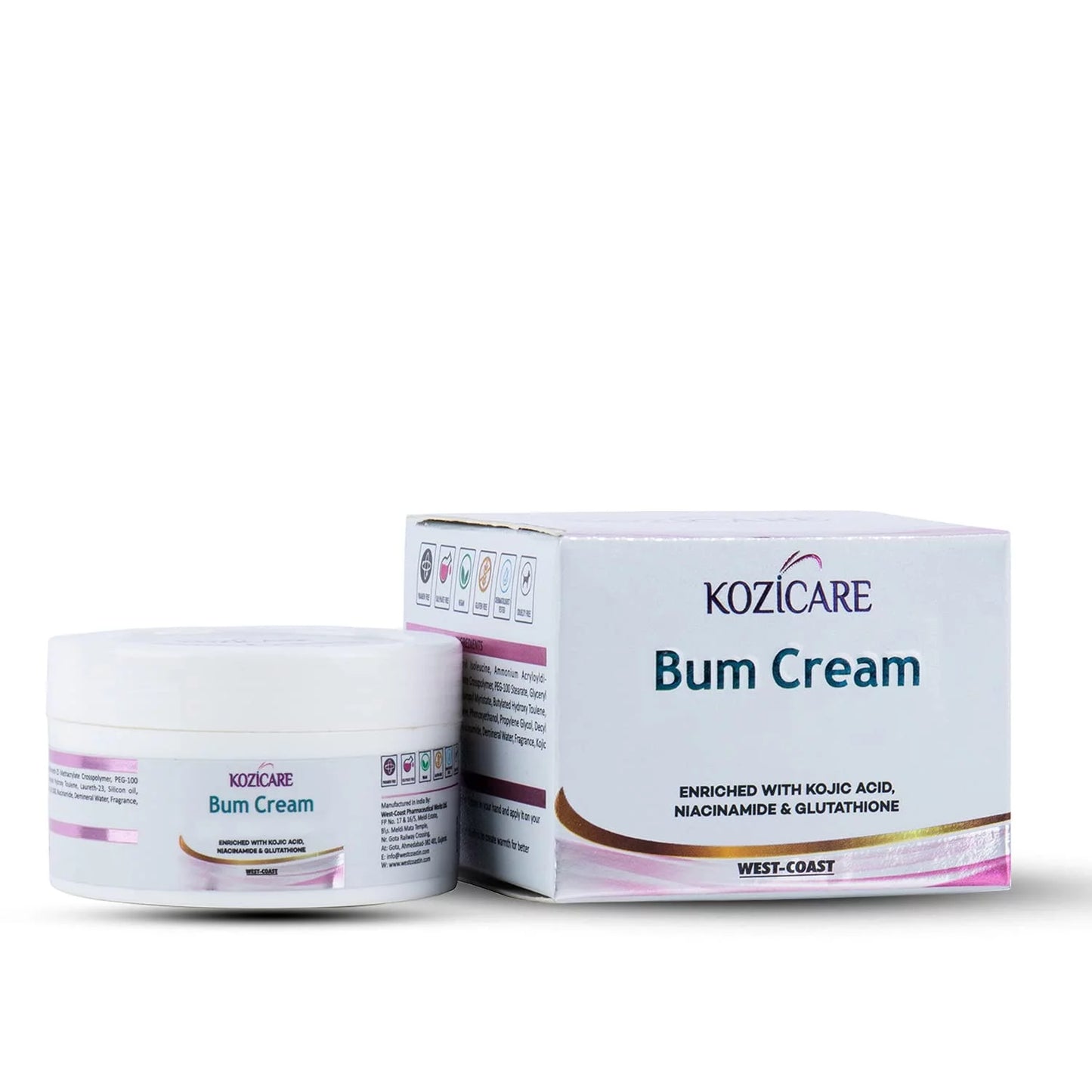 Bum cream 1% niacinamide  - 50 gm