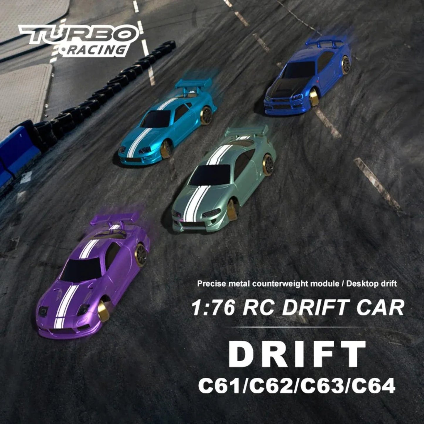 Turbo racing c61 1:76 drift car