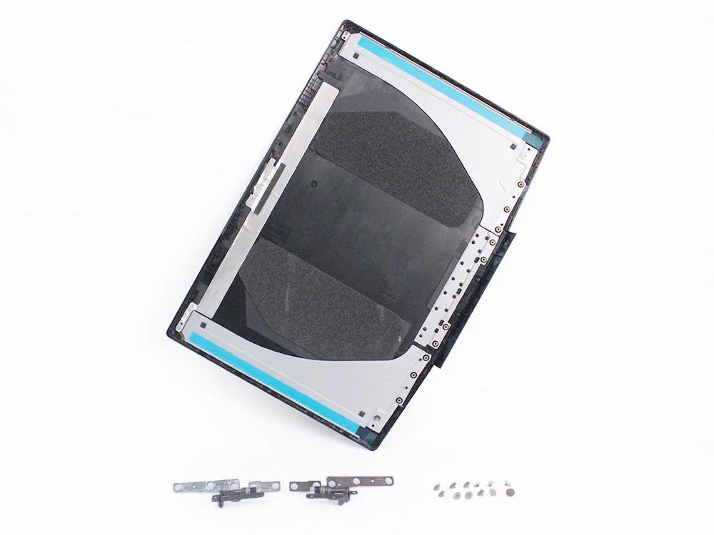 Ecl lcd back cover & screws & hinges set black for dell ins-piron gaming g3 15 3500 3590 blue logo top case