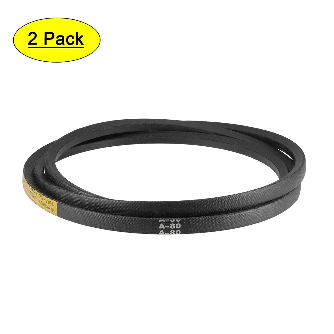 A80 v-belts 80" mid-perimeter, a-section rubber drive belt 2pcs