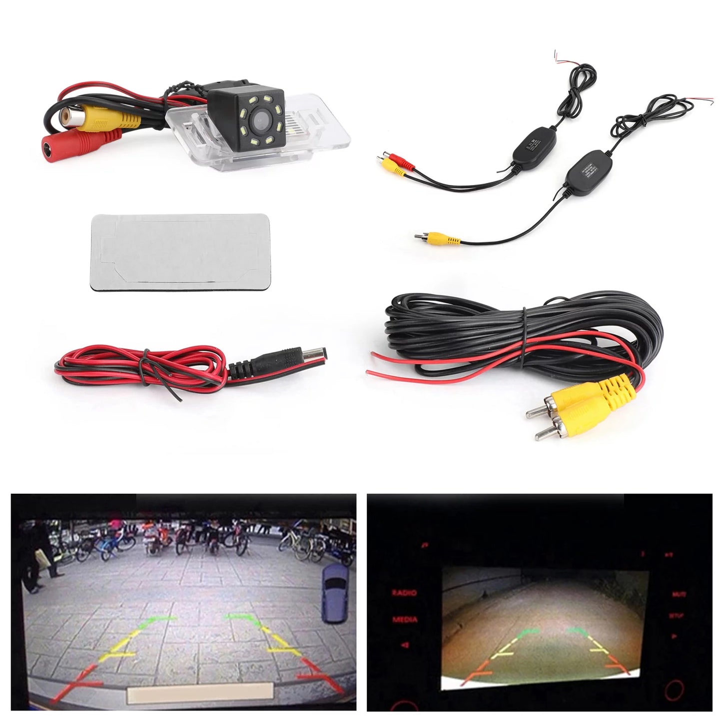 Wireless reverse camera 8led for bmw e46 e39 e70 e71 x3 x5 e60 e61 e90 e91 e92