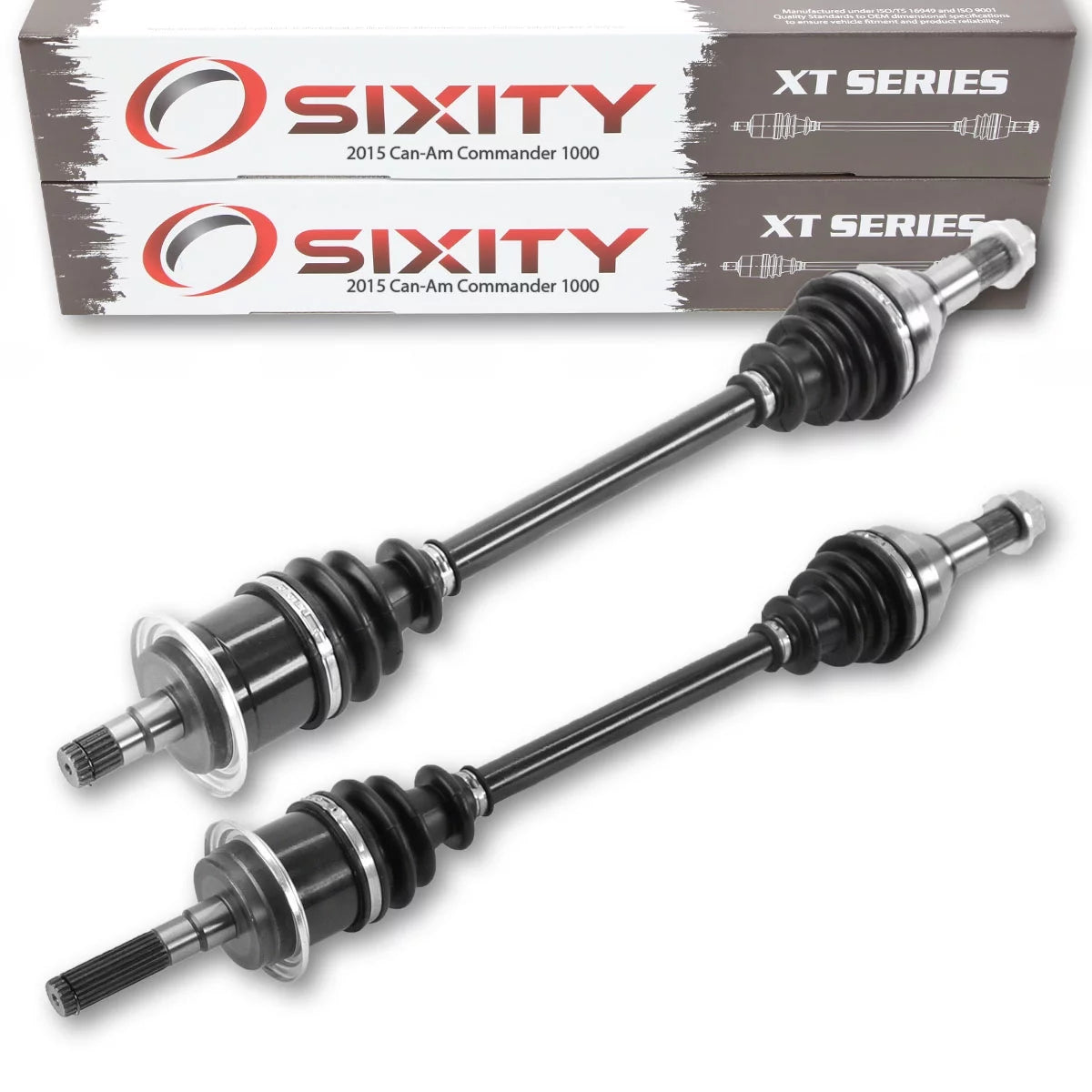 2 pc sixity xt front left right axle compatible with can-am commander 1000 2015 - max 1000 dps xt 4x4