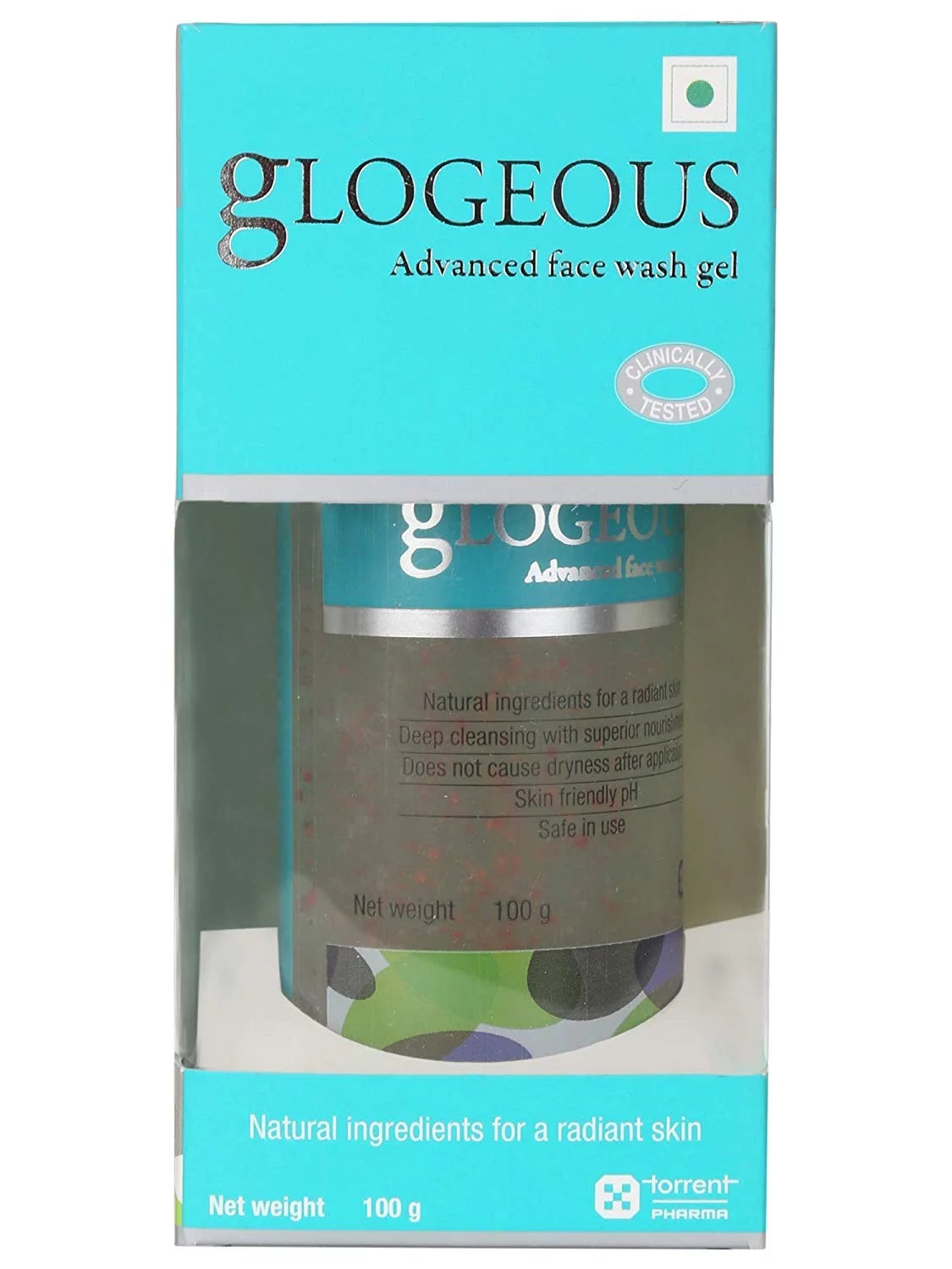 Glogeous face wash 100gm gel aloe vera glycolic acid vitamin e