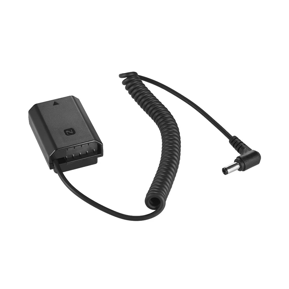 Andoer np fz100 dummy battery pack for a7iii a9 a7riii a7siii, adapter with spring cable