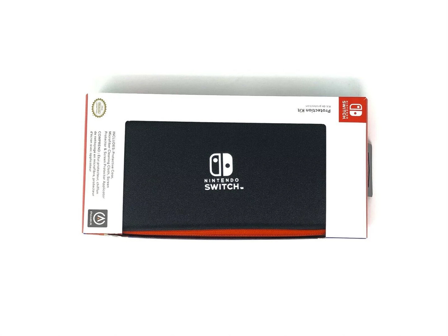 New nintendo switch 4 items bundle nintendo switch console with neon red and blue joy-cons, 128gb microsd, case, and 12-month family membership