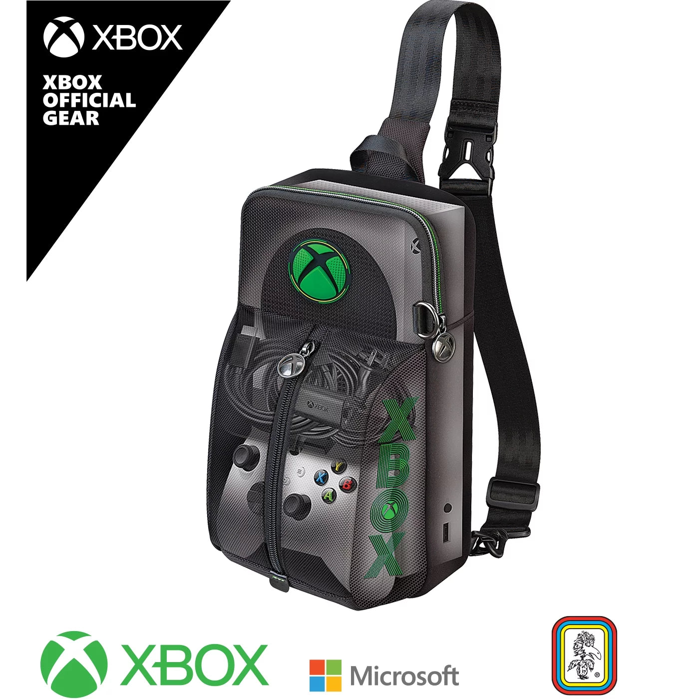 Rds black-green, xbox series s video game traveler carrying case sling bag