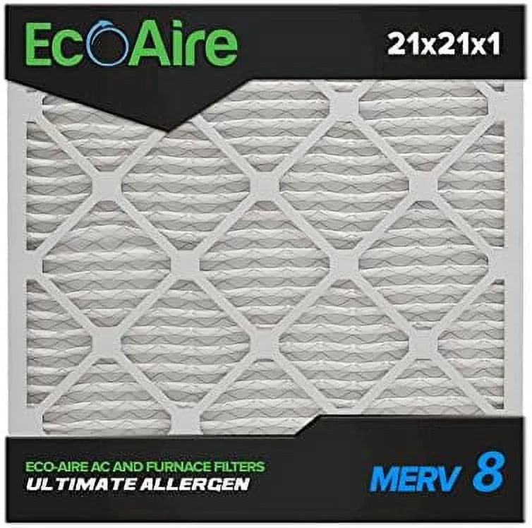 21 x 21 x 1 merv 8 pleated air filter, box of 6