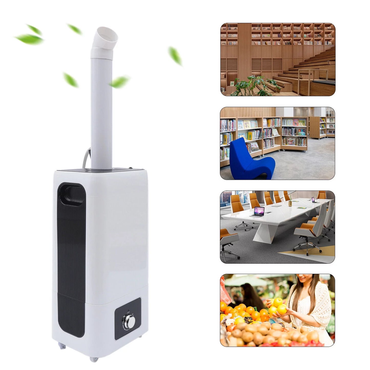 Fichiouy 110w humidifier floor type 6.29 gal industrial ultrasonic sprayer for large room